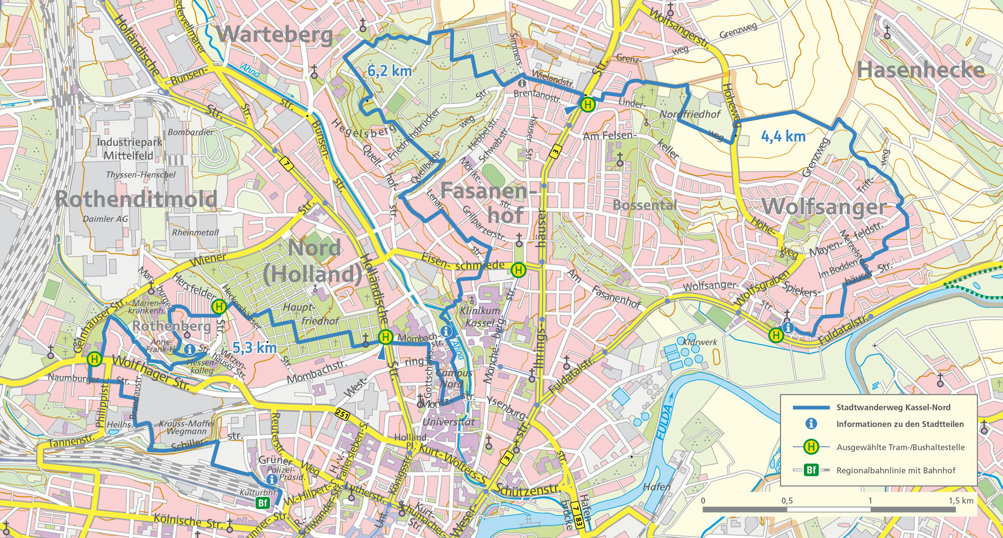 Plan Stadtwanderweg KS-Nord
